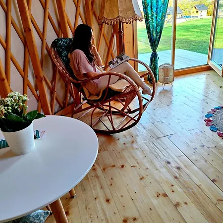 Luksusowy namiot Glamping Niebiańska Osada Jurty Dolnośląskie&spa Polanica-Zdrój