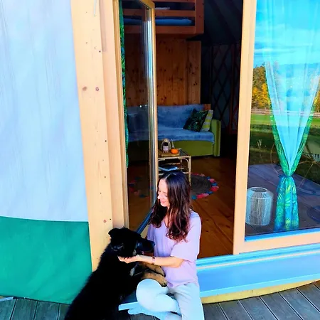 Glamping Niebiańska Osada Jurty Dolnośląskie&spa Luksusowy namiot